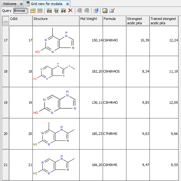 New Chemical Terms window in Instant JChem