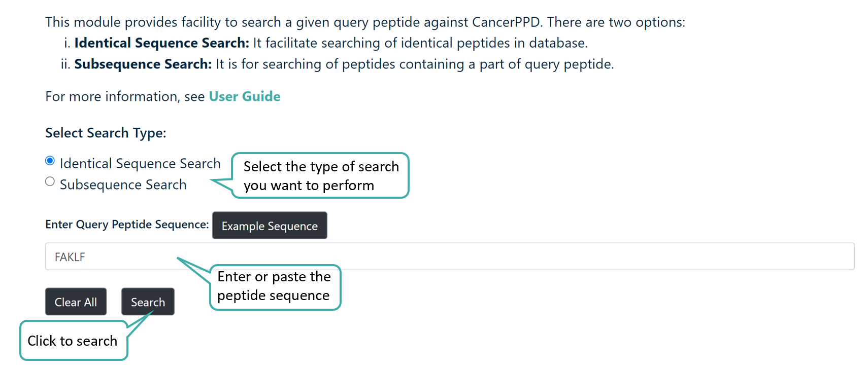 Peptide Search