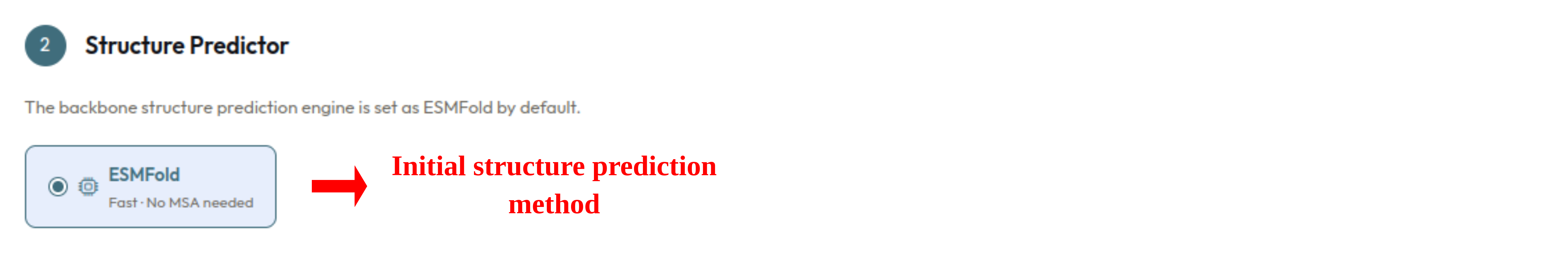Predictor Selection Screenshot