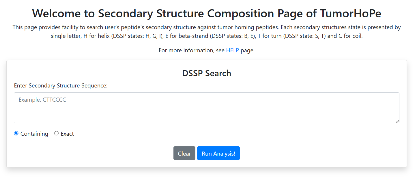 Secondary Structure Search